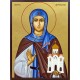 Икона на Света Ангелина - златен фон