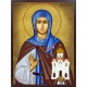 Икона на Св. Ангелина - състарена фон