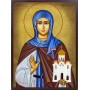 Икона на Св. Ангелина - състарена фон
