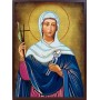 Икона на Св. Аполония - състарен фон
