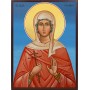 Икона на Св. Галина Коринтска - син фон