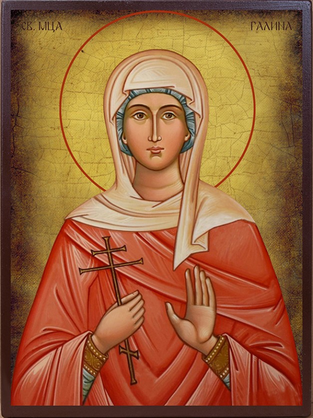 Икона на Света Галина Коринтска - състарена