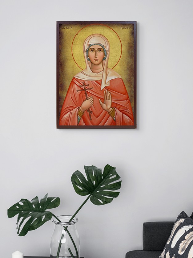 Икона на Света Галина Коринтска - състарена