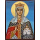 Икона на Св. Тамара - син фон - ръчна изработка