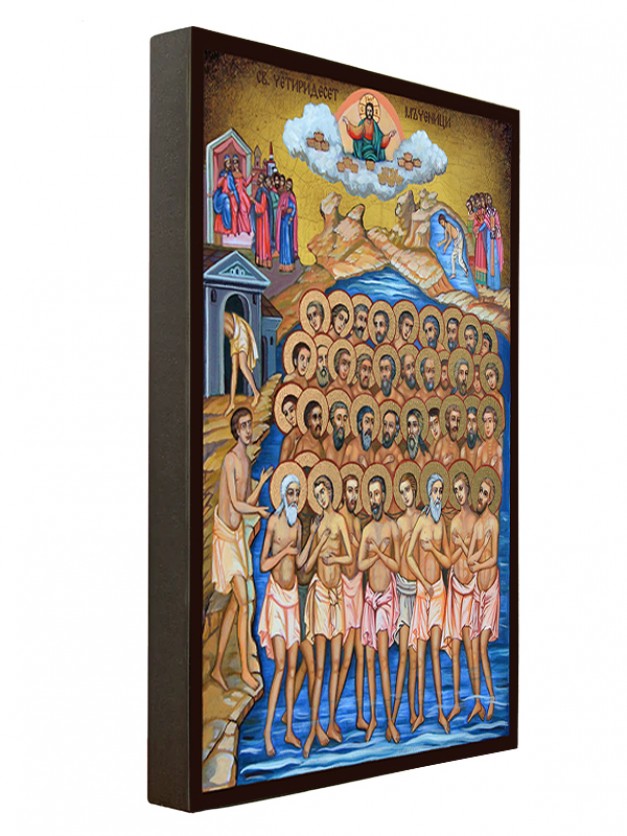 Икона на Св. Четиридесет Мъченици  - автентично състаряване