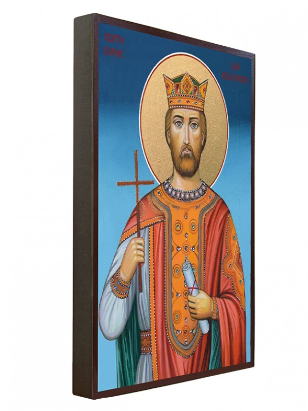 Икона на Св. Цар Борис - син фон