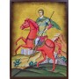 Икона на Св. Димитър на кон - състаарена