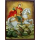 Икона на Св. Георги на кон - състаряване