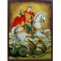 Икона на Св. Георги на кон - състаряване