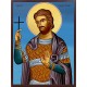 Икона на Св. Себастиян - син фон