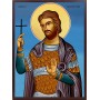 Икона на Св. Себастиян - син фон