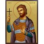 Икона на Свети Себастиян - златно фолио