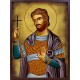 Икона на Св. Себастиян - състарен фон