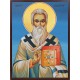 Икона на Св. Силвестър Римски - син фон