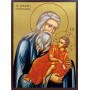Икона на Свети Симеон Богоприемец - позлатен фон