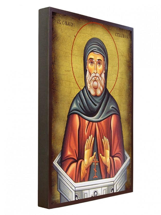 Икона на Св.Симеон Стълпник - автентично състаряване