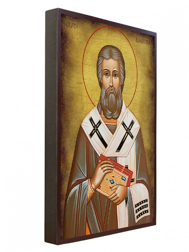 Икона на Свещеномъченик Валентин - състарена