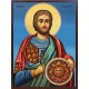 Икона на Св. Валери на син фон