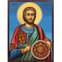 Икона на Св. Валери на син фон