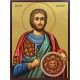 Икона на Свети Валерий - фон с позлата
