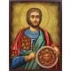 Икона на Св. Валерий - състарен фон