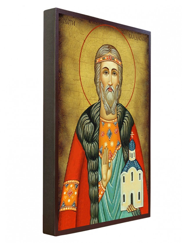 Икона на Св. Владислав - ръчно състаряване