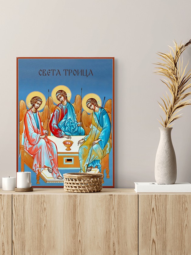 Икона Света Троица - ръчно изработена