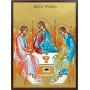Икона Света Троица - с позлатен фон