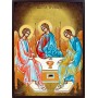 Икона Света Троица - състарен фон