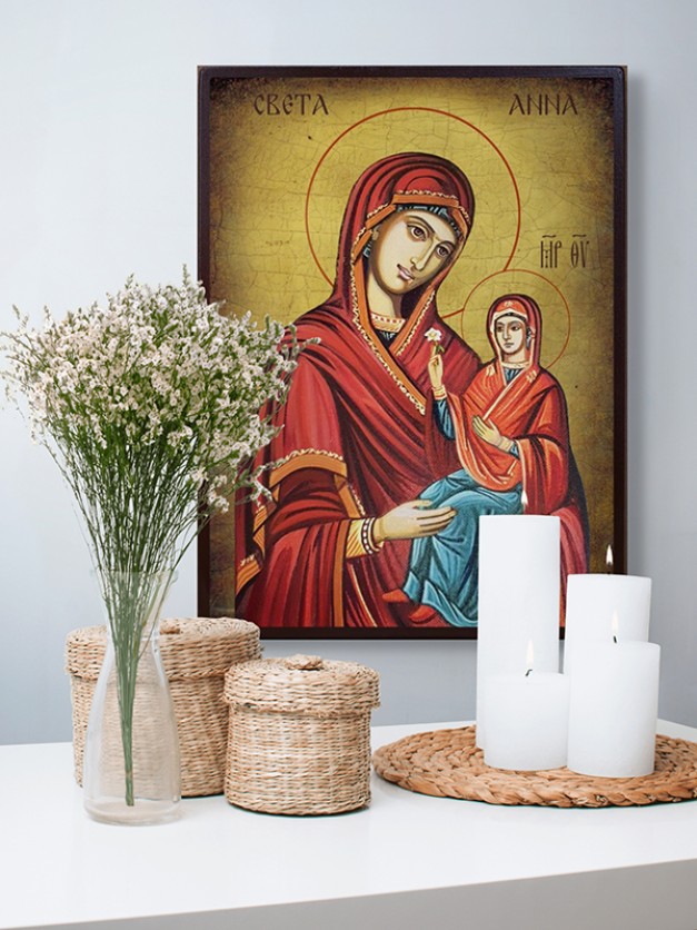 Икона на Света Анна - със състаряване