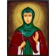 Икона на Света Евгения - ръчна изработка със състаряване