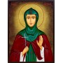 Икона на Света Евгения - ръчна изработка със състаряване