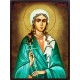 Икона на Света мъченица Юлия - ръчна изработка със състаряване