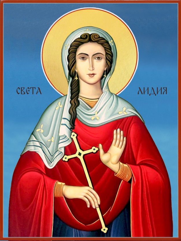 Икона на Света Лидия - изработена ръчно