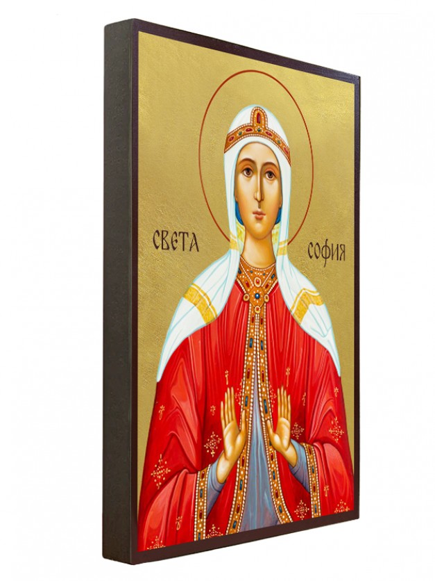 Икона на Света София - със златен фон
