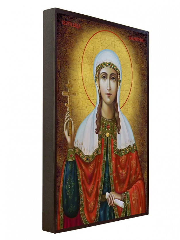 Икона на Света Валентина - състарен фон