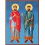 Икона на Св. св. безсребърници Козма и Дамян - ръчна изработка