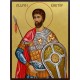 Икона на Свети мъченик Виктор - със златен фон