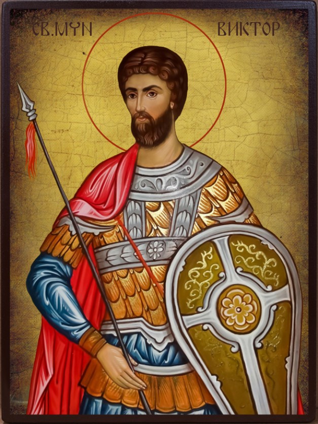Икона на Свети мъченик Виктор - автентично състаряване
