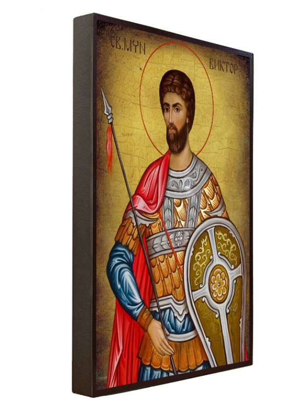 Икона на Свети мъченик Виктор - автентично състаряване